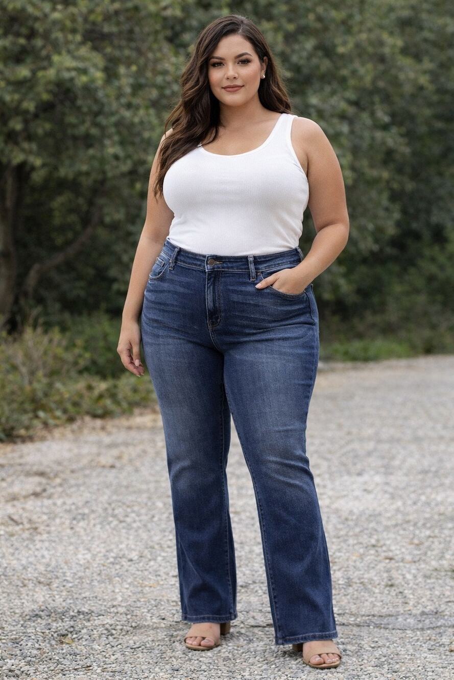 Judy Blue Bootcut Jeans 24w plus jb82550DK-PL
42x30